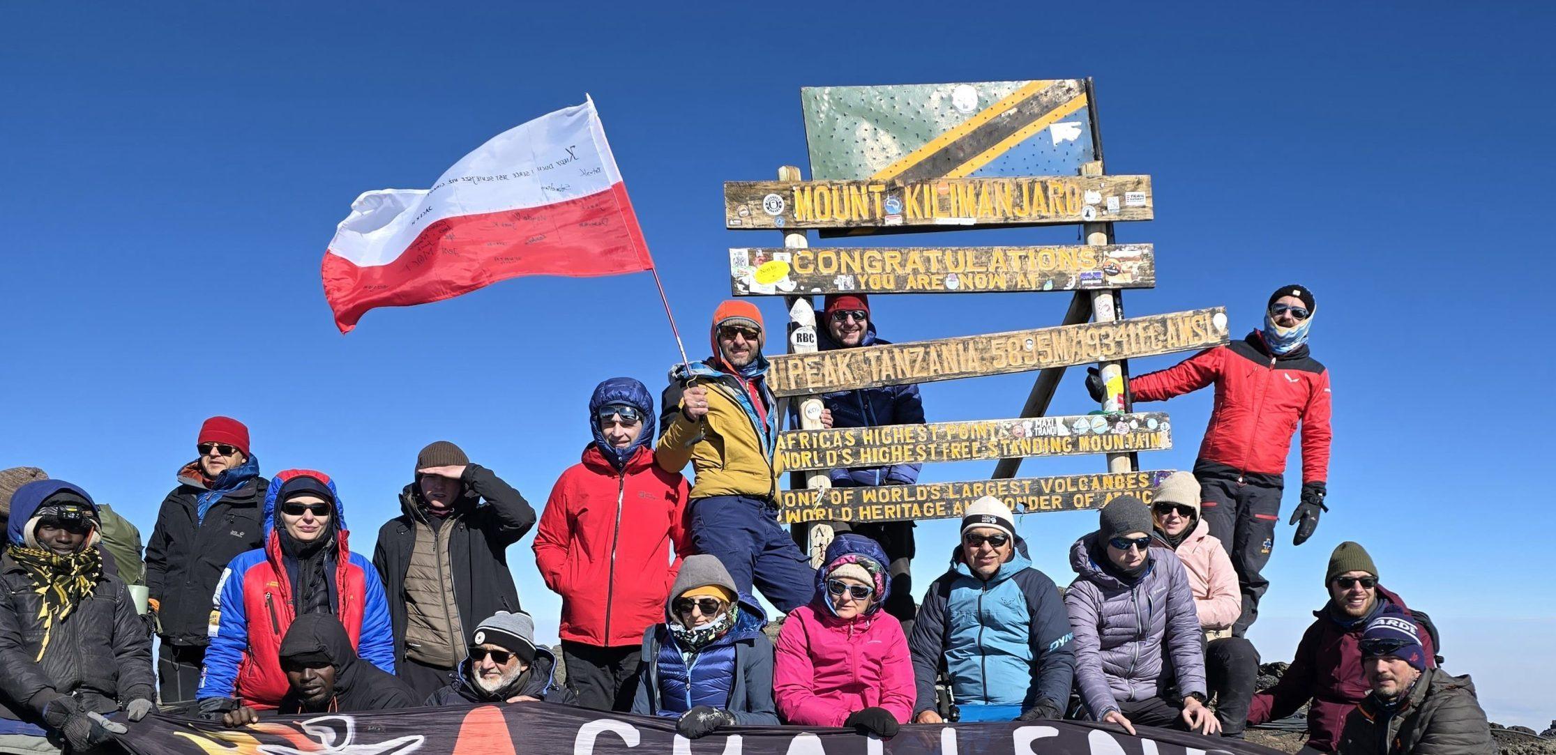 Kilimandżaro. Nasza grupa na szczycie