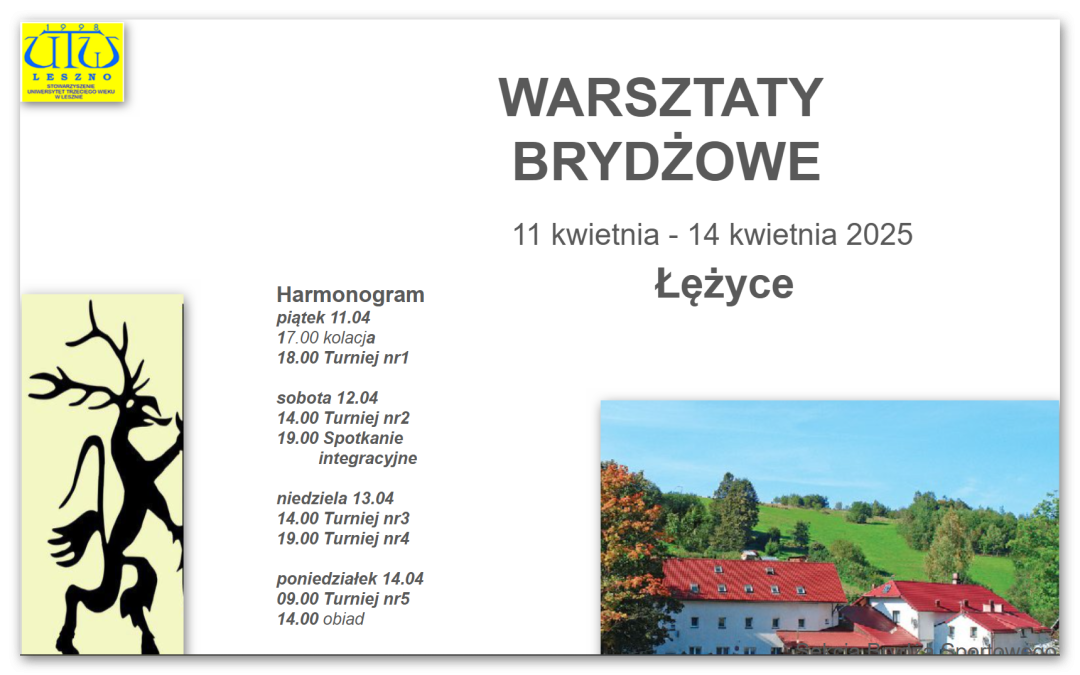 Warsztaty brydżowe w Łężycach – program