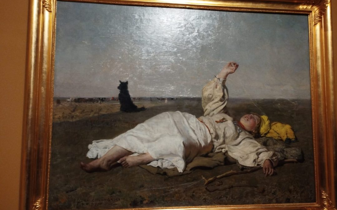 Malarki na wystawie malarstwa Józefa Chełmońskiego w Muzeum Narodowym