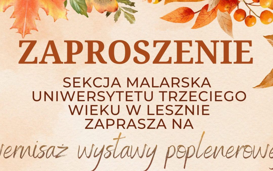 Wernisaż prac malarskich -19.11.2025 godz.17:00