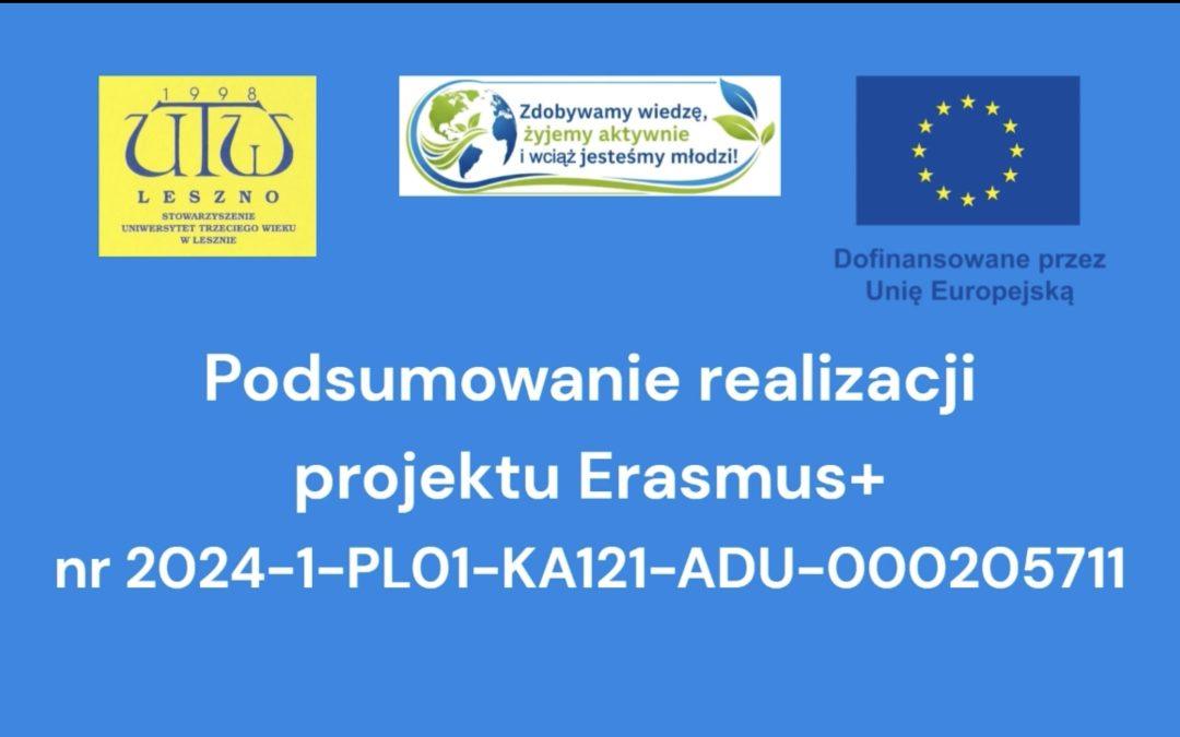 Podsumowanie projektu Erasmus+