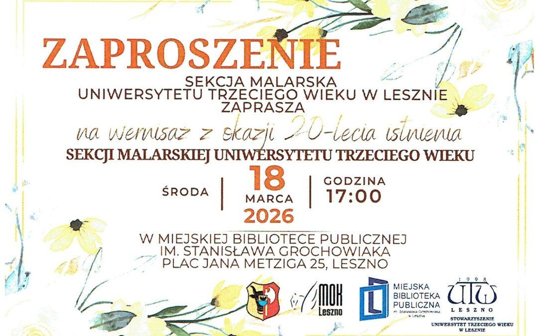 Jubileusz sekcji malarskiej UTW w Lesznie