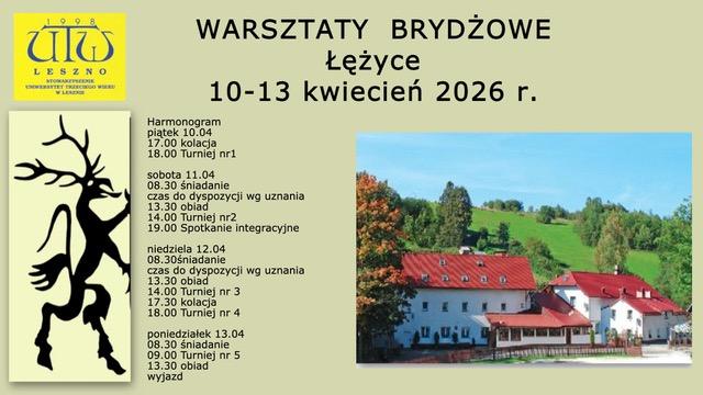Brydż, przyjaźń i piękne chwile – warsztaty brydżowe w Łężycach 2026 r.     