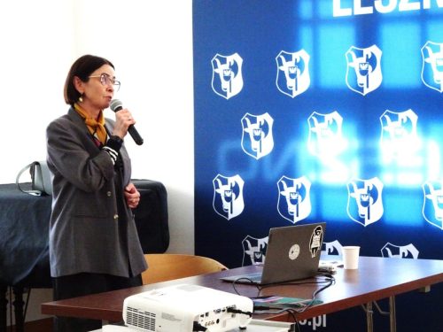 Aleksandra Pruska przedstawia temat wykładu