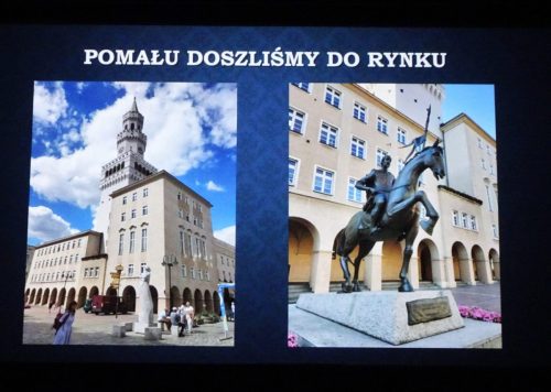 wycieczka dotarła do rynku w Opolu.