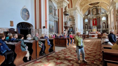 Podziwiamy kościół pofranciszkański w Pyzdrach pw. Ścięcia św. Jana Chrzciciela.