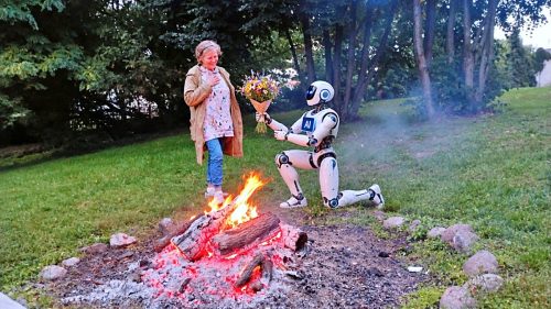 Adorator pojawił się przy ognisku.