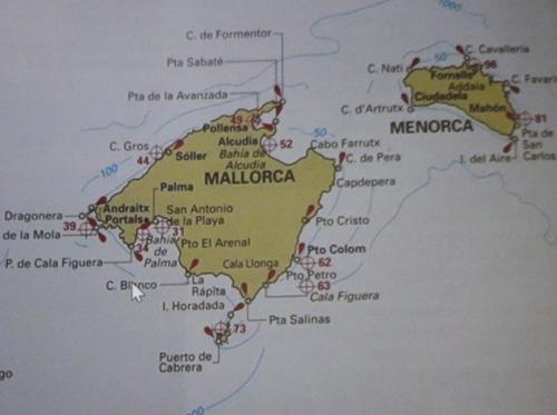 Jeden z rejsów odbywał się wokół wysp Majorka i Minorka