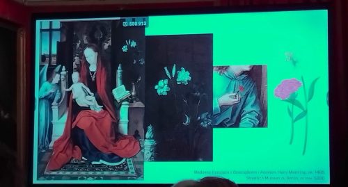 Madonna z dzieciątkiem i aniołem z liliami i goździkiem ok. 1485 r.