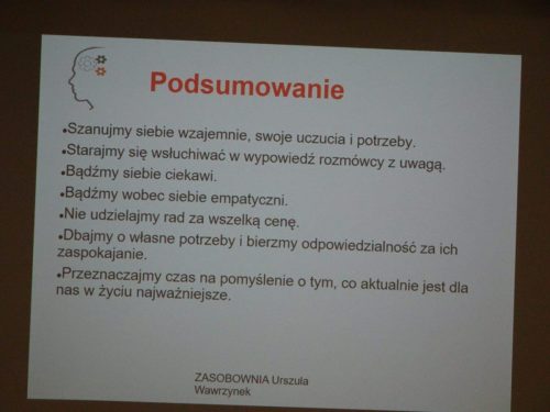 Znaczenie słów w relacjach - punkty podsumowujące.