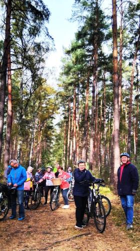 Krótki postój w pięknym lesie
