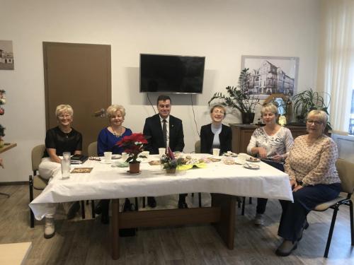 Prezydent z organizatorami spotkania