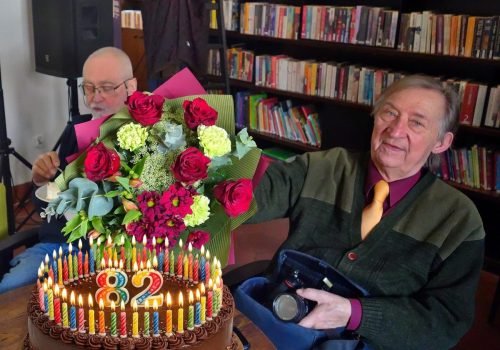 Ryszard Cienki - sam mistrz przy torcie